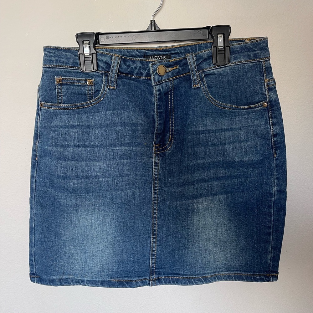 Denim mini skirt